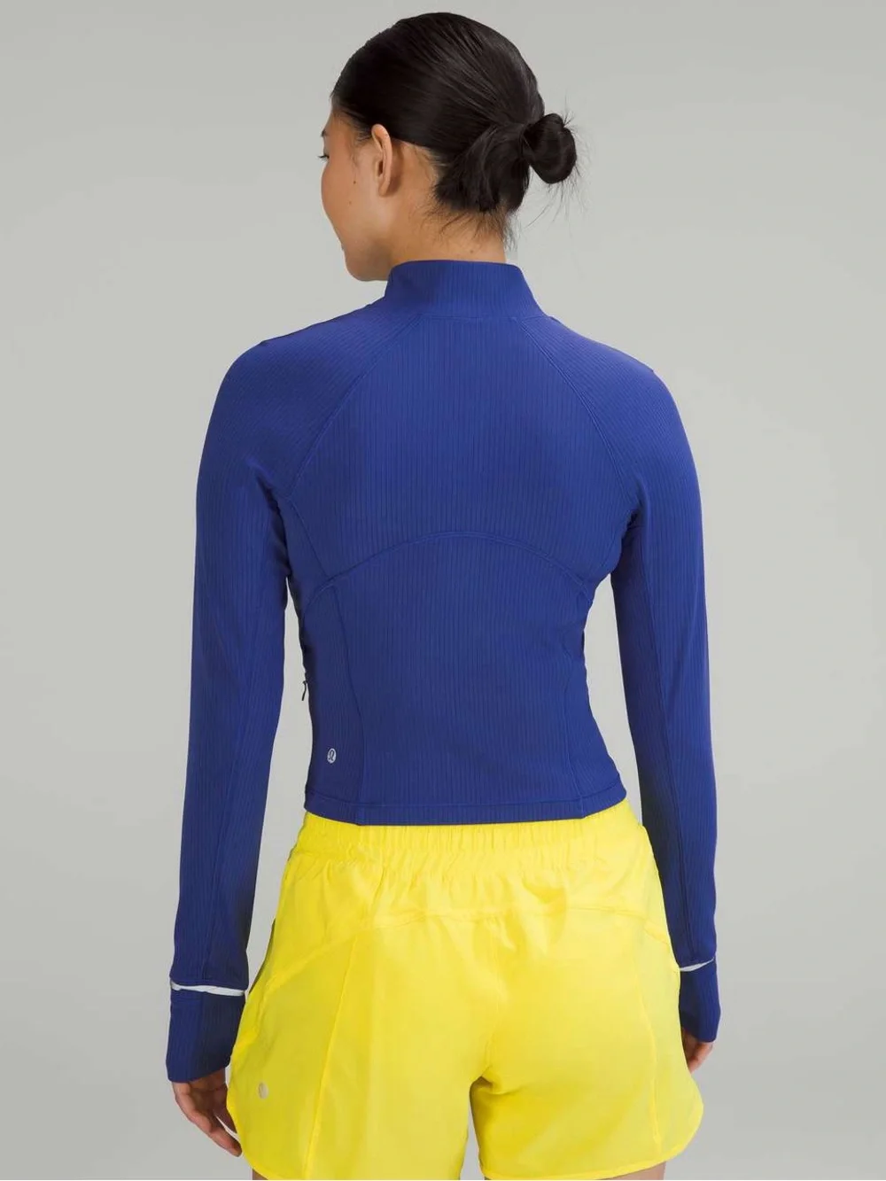 Lululemon It’s Rulu Run Ribbed Cropped Half Zip Psychic Size 8 - Picture 4 of 12